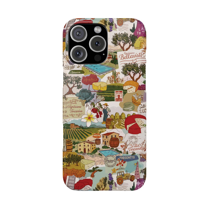 Slim Italy Tuscany Coquette Collage Cute Phone Case for Iphone 17 - | iPhone 16 Pro Max Case | iPhone 15 Case Iphone 14 13 12 11 10 9 8 7 - Studio40ParkLane