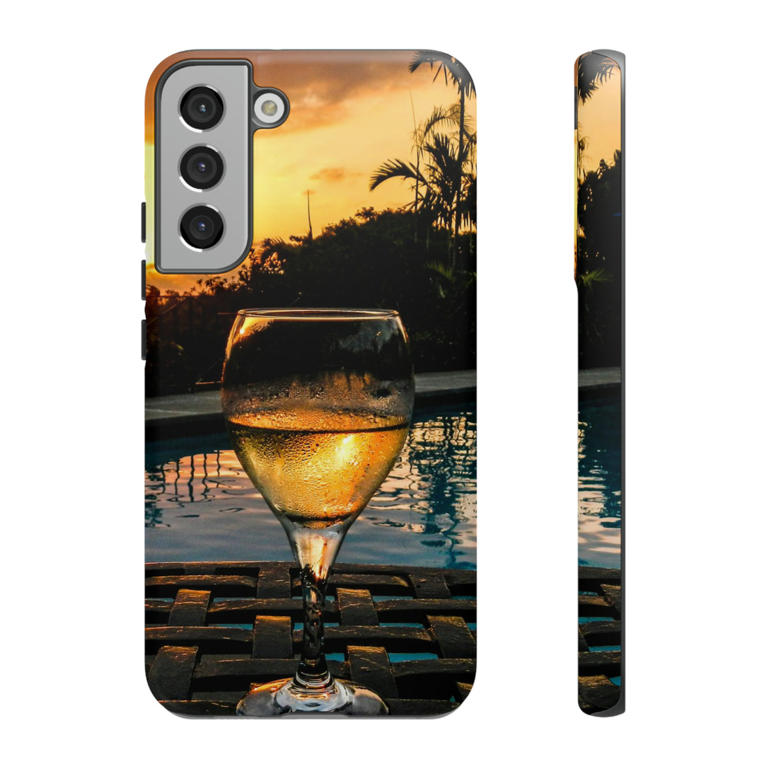 Samsung Galaxy Phone Case | Galaxy S23, S22, S21, S20 | Luxury Case Double Layered | Impact Resistant | Fashionable - Wine Glass 1 - Studio40ParkLane
