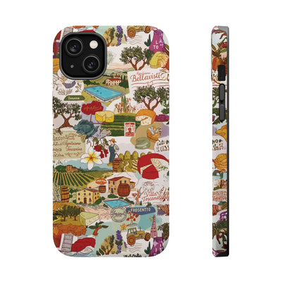 Italy Tuscany Coquette Collage Tough Magsafe Cute Phone Cases for Iphone | iPhone 17 Pro Max Case, Iphone 16, Iphone 15 14 13 12 11 10 9 - Studio40ParkLane