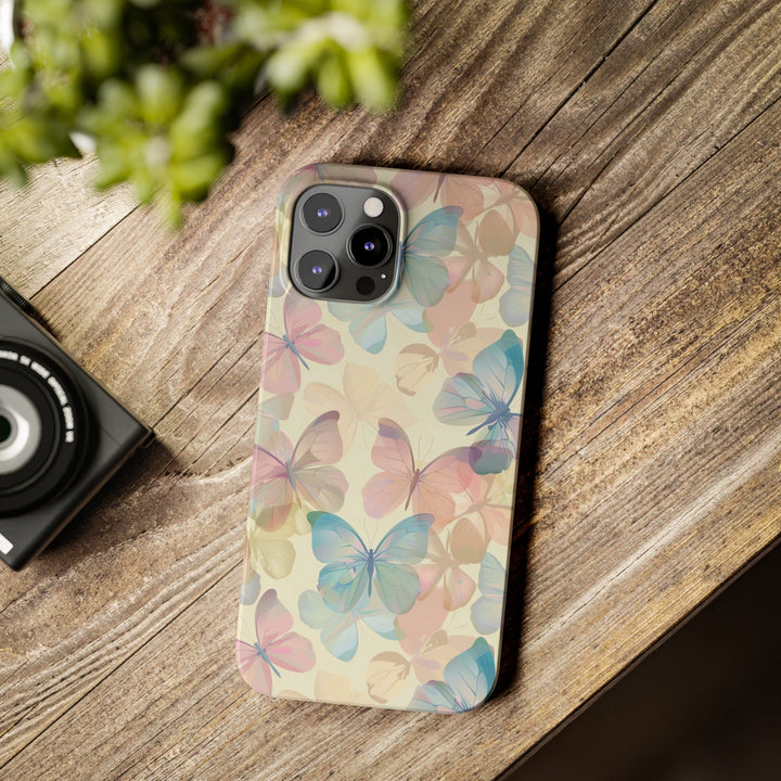 Slim Cute Phone Cases for Iphone - | iPhone 15 Case | iPhone 15 Pro Max Case, Iphone 14 Case, Iphone 14 Pro Max, Iphone 13, Summer Pastel Butterflies - Studio40ParkLane
