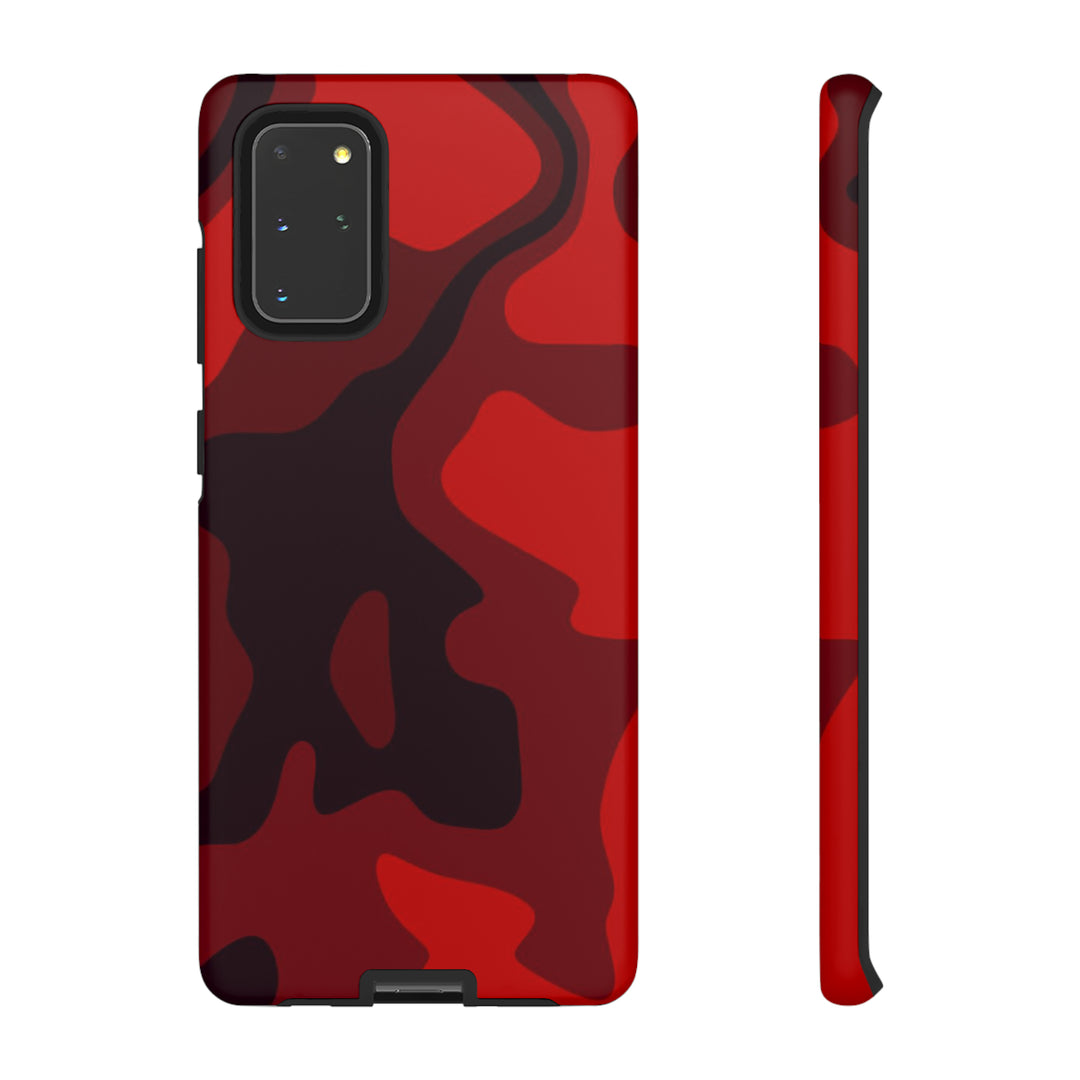 Cute Phone Case | Cool Camouflage Red Black Samsung Phone Case | Galaxy S23 Case, S22 Case, S21, S20 | 2 Layered Case - Studio40ParkLane