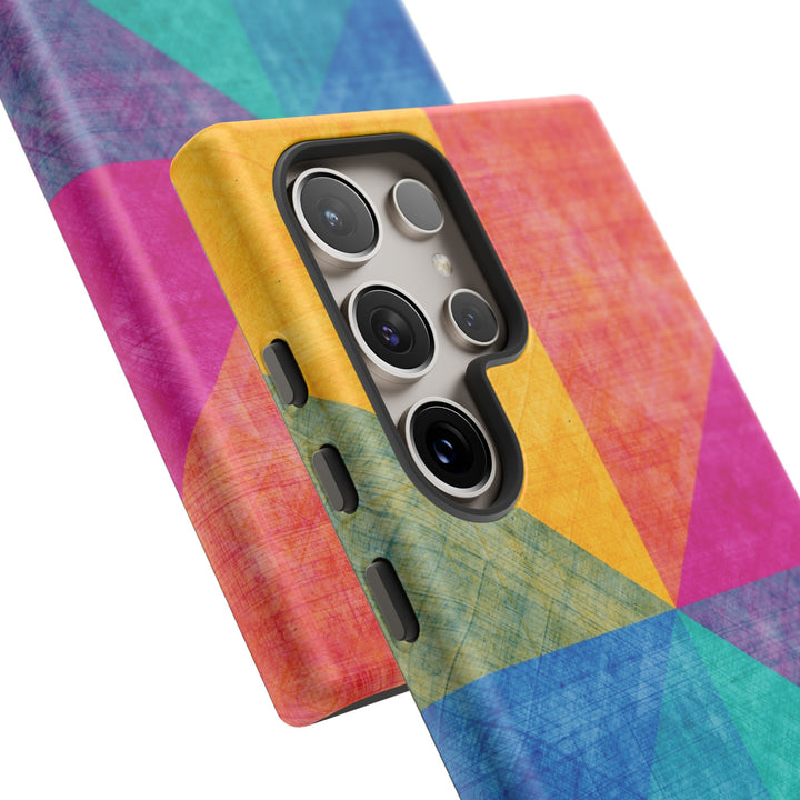 Impact Resistant, Colored Shapes, Cute Phone Cases for Samsung S24, S23, S22, S21, IPhone 15 pro Iphone 14 pro Iphone 13 IPhone 12 Iphone 11 - Studio40ParkLane