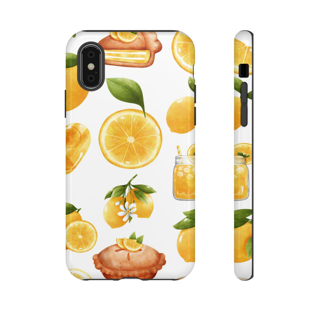 Impact Resistant, Lemon Fruit Pie, Cute Phone Cases for Samsung S24, S23, S22, S21, IPhone 15 pro Iphone 14 pro Iphone 13 IPhone 12 Iphone 11 - Studio40ParkLane
