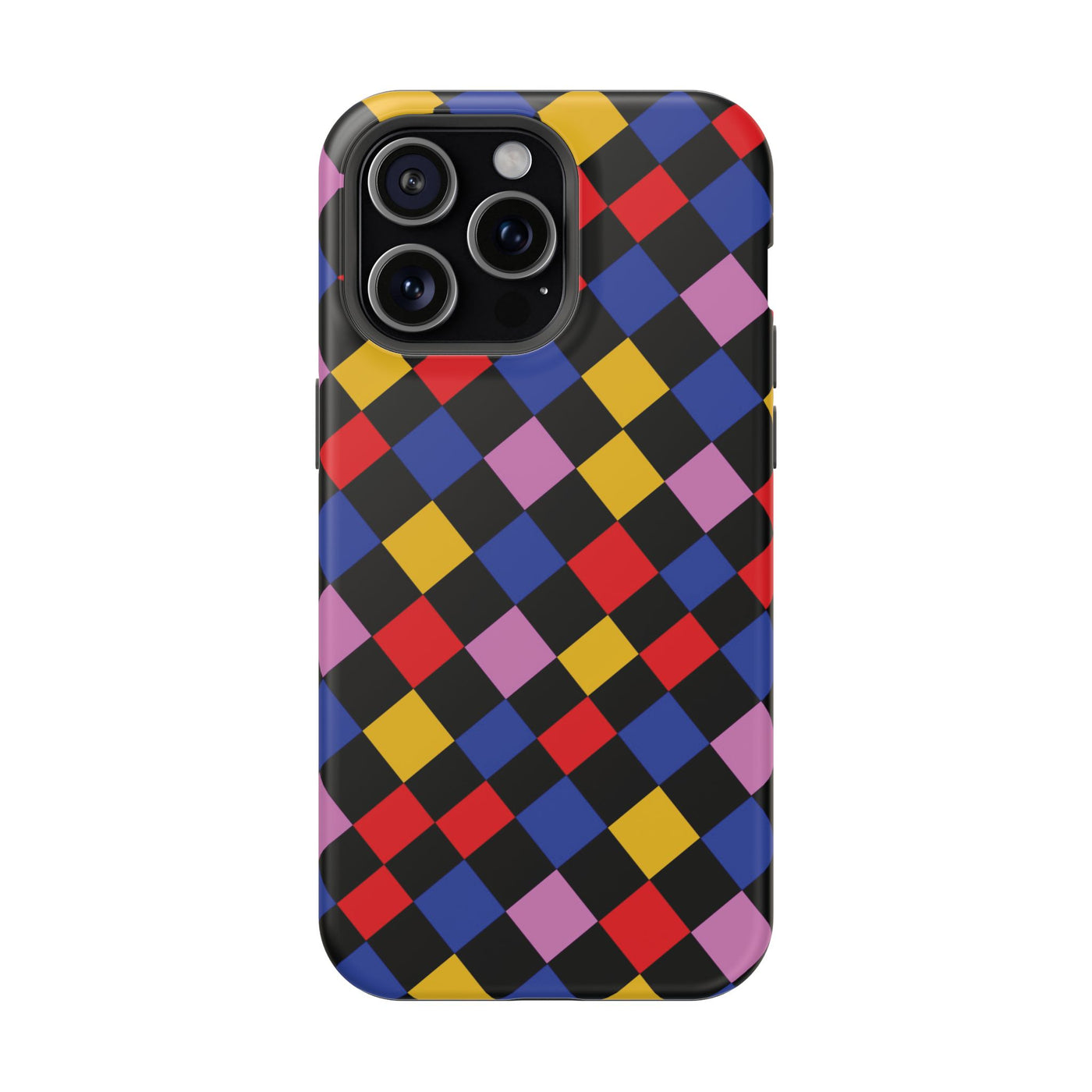 Aesthetic Colorful Checkerboard Tough Magsafe Phone Case - For iPhone 17 Pro Max iPhone 16 Pro iPhone 15 Iphone 14 Plus 13 Pro 12 11 Gift - Studio40ParkLane