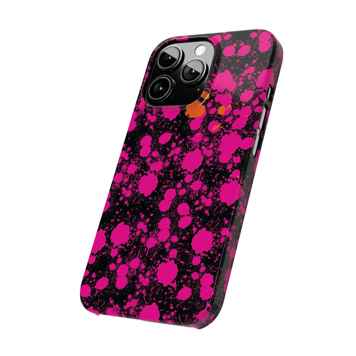 Slim Cute Phone Cases for Iphone - | iPhone 15 Case | iPhone 15 Pro Max Case, Iphone 14 Case, Iphone 14 Pro Max, Iphone 13, Pink Orange Paint Splash - Studio40ParkLane