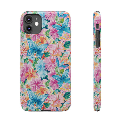 Slim Butterflies Flowers Gift for Her Cute Phone Cases for Iphone 16 Pro Max | iPhone 15 Case | iPhone 15 Pro Max Case, Iphone 14, 13, 12, 11, 10, 8, 7