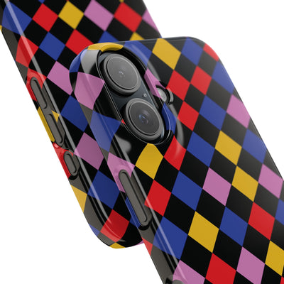 Colorful Checkerboard Cute Phone Case - Sleek Snap - for iPhone 16 15 14 13 12 11 Max Pro Plus Samsung Galaxy S24 S23 S22 S21 S20 Plus Ultra - Studio40ParkLane