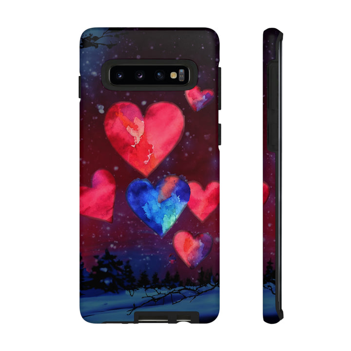 Cute Samsung Phone Case | Aesthetic Samsung Phone Case | Galaxy S23, S22, S21, S20 | Luxury case, Rising Hearts Night Phone Case - Studio40ParkLane