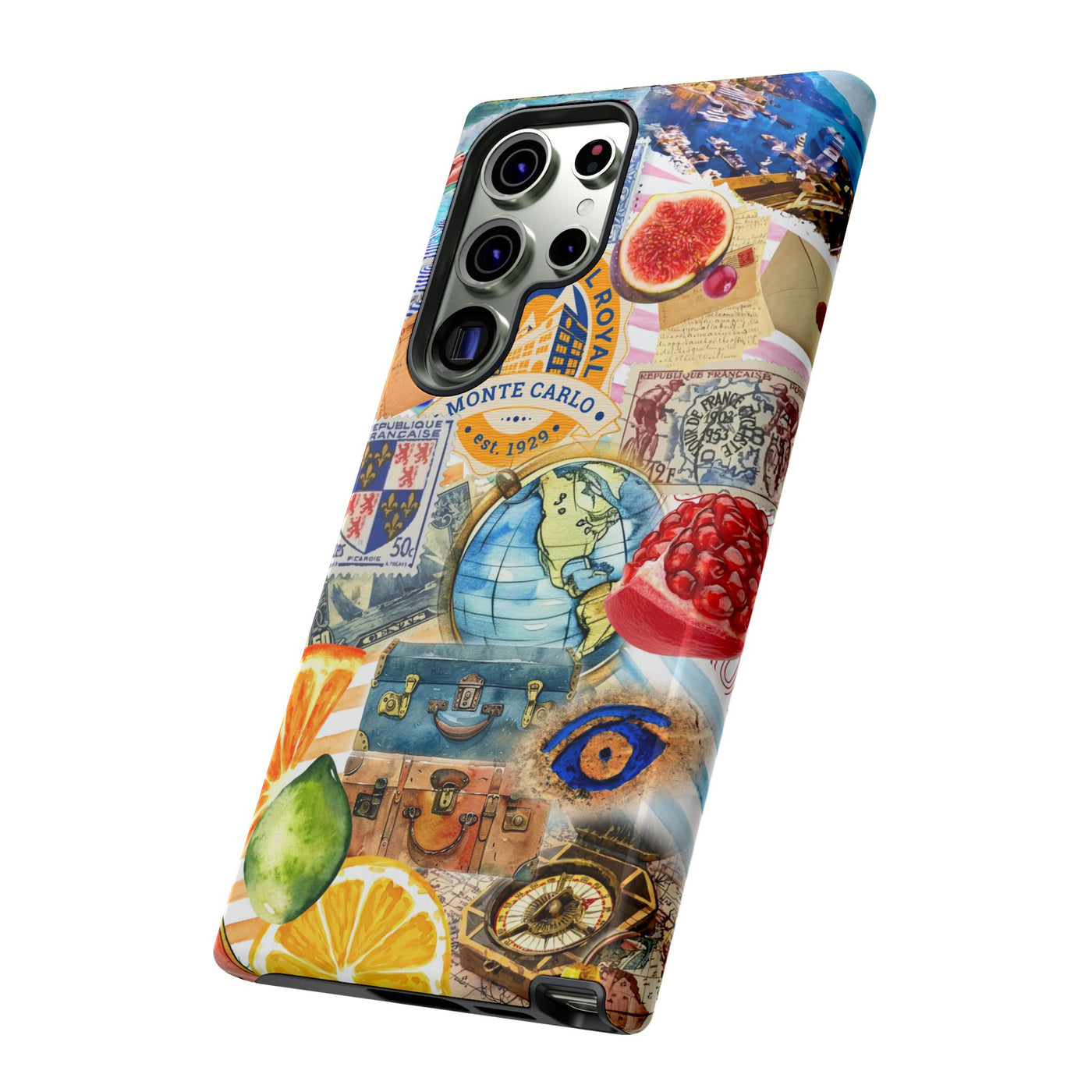 Cute European Summer Collage Phone Case, for IPhone 16 Case | Iphone 15, Iphone 14, IPhone 13 Case, 11 8 7, Samsung Galaxy S24, S23, S22, S21 Extra Protective