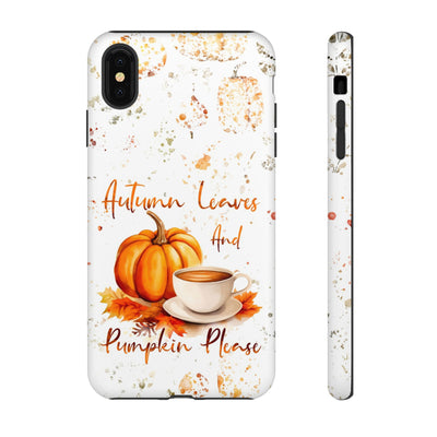 Impact Resistant, Fall Leaves Pumpkin Pie, Cute Phone Cases for Samsung S24, S23, S22, S21, IPhone 15 pro Iphone 14 pro Iphone 13 IPhone 12 Iphone 11