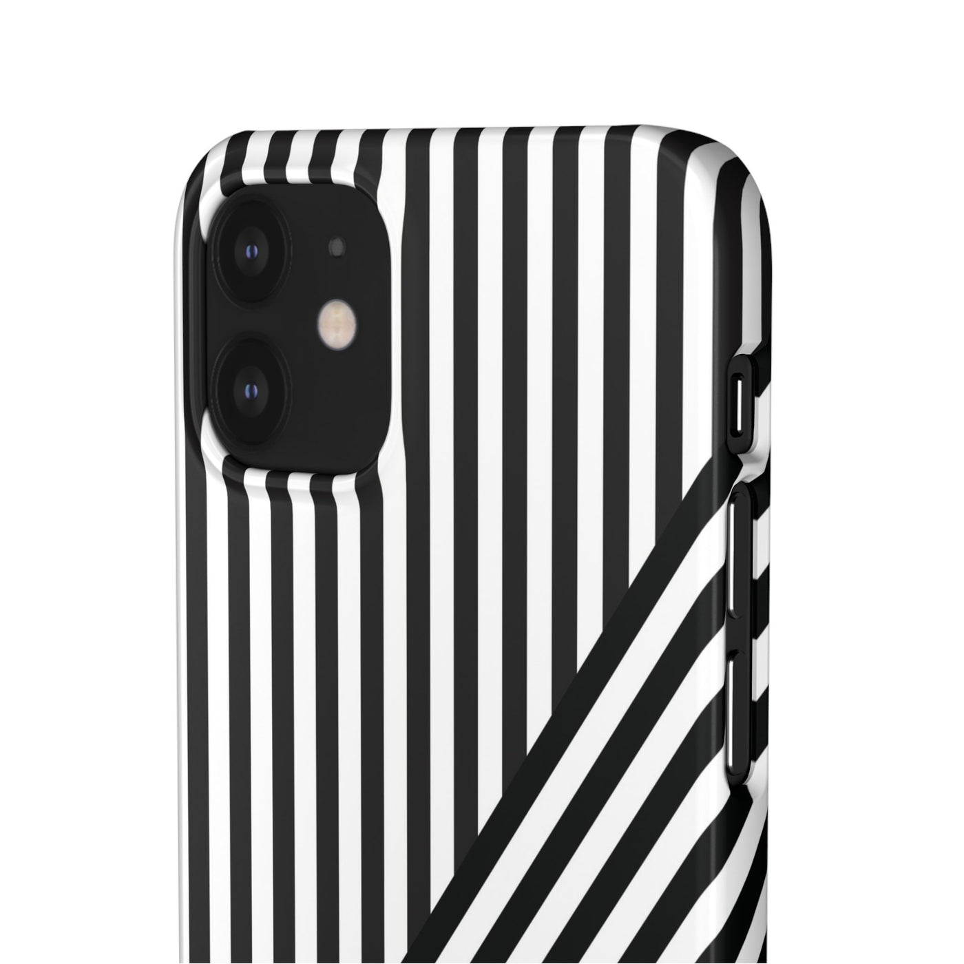 Aesthetic Black White Stripes Cute Phone Case Sleek Snap - For iPhone 17 Pro Max iPhone 16 Pro iPhone 15 Iphone 14 Plus 13 Pro 12 11 10 Gift - Studio40ParkLane