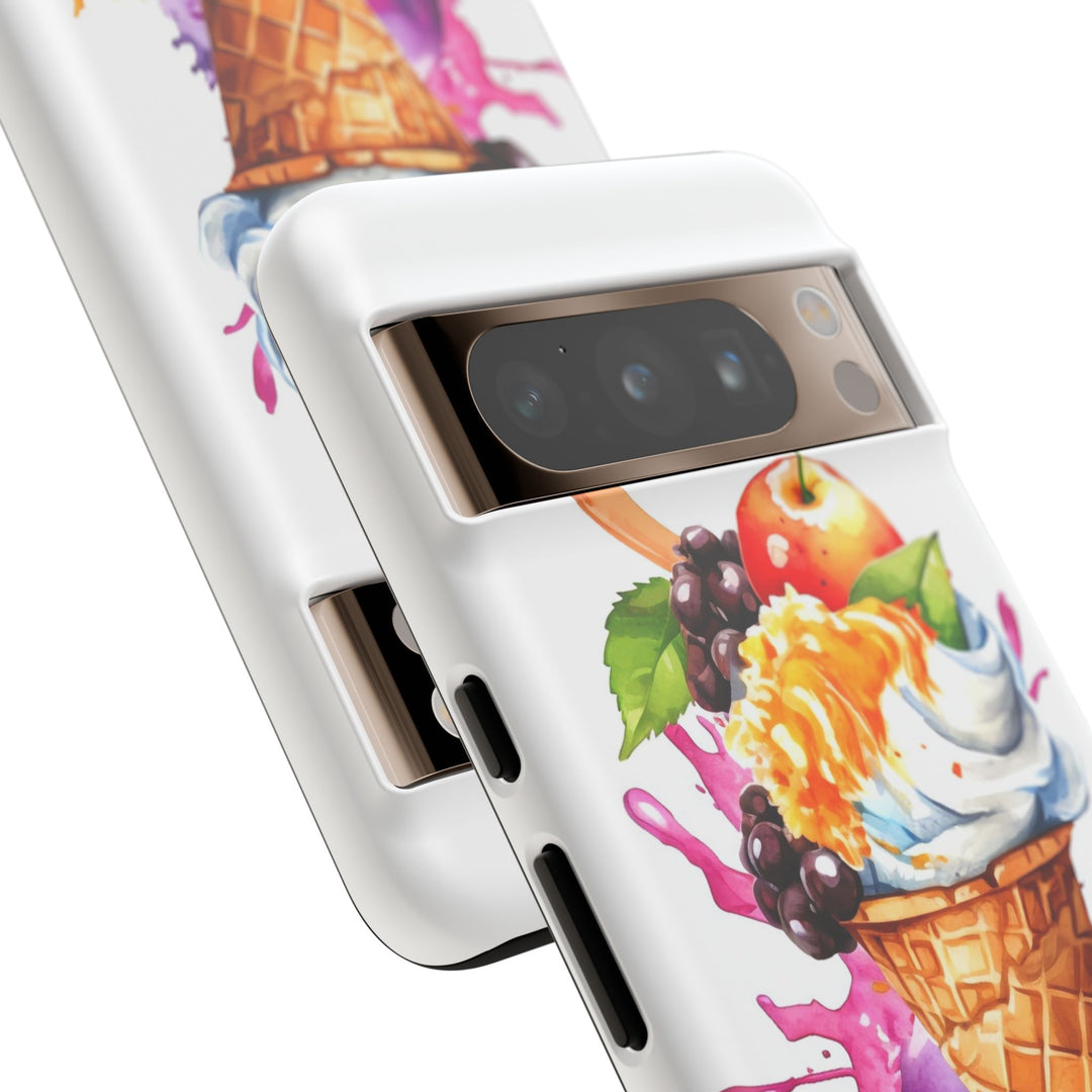 Impact Resistant, Summer Ice Cream Cone, Cute Phone Cases for Samsung S24, S23, S22, S21, IPhone 15 pro Iphone 14 pro Iphone 13 IPhone 12 Iphone 11 - Studio40ParkLane