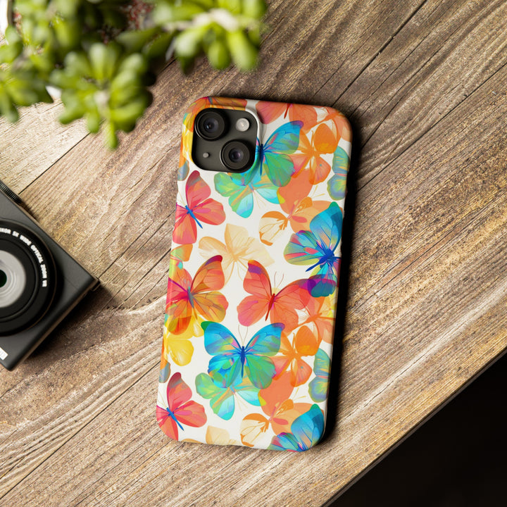 Slim Cute Phone Cases for Iphone - | iPhone 15 Case | iPhone 15 Pro Max Case, Iphone 14 Case, Iphone 14 Pro Max, Iphone 13, Summer Bright Butterflies - Studio40ParkLane