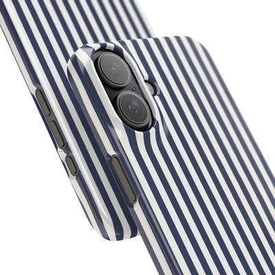 Slim Navy Blue Striped Cute Phone Case for Iphone 16 - | iPhone 15 Pro Max Case | iPhone 14 Case Iphone 13 12 11 10 9 8 7 XS X Gift for Her - Studio40ParkLane