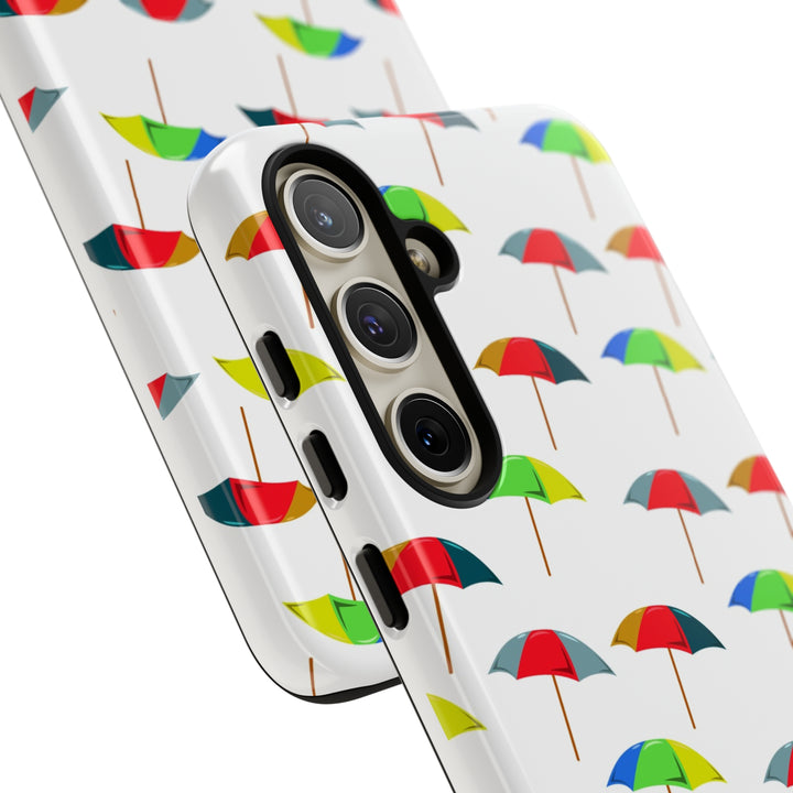 Cute Samsung Phone Case | Aesthetic Samsung Phone Case | Galaxy S23, S22, S21, S20 | Colorful Beach Parasols, Protective Phone Case - Studio40ParkLane