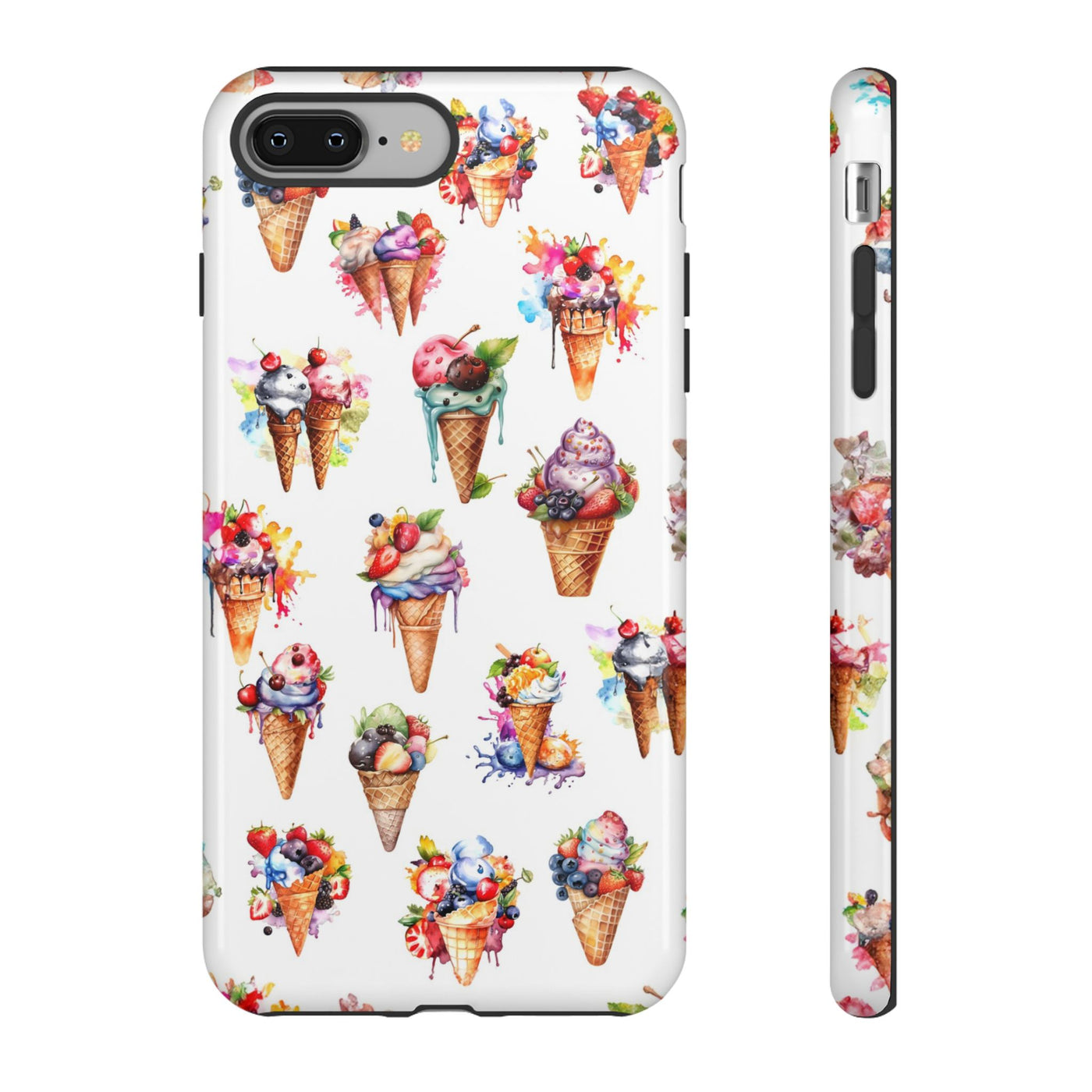 Impact Resistant, Summer Icecream, Cute Phone Cases for Samsung S24, S23, S22, S21, IPhone 15 pro, Iphone 14 pro, Iphone 13 IPhone 12, Iphone 11