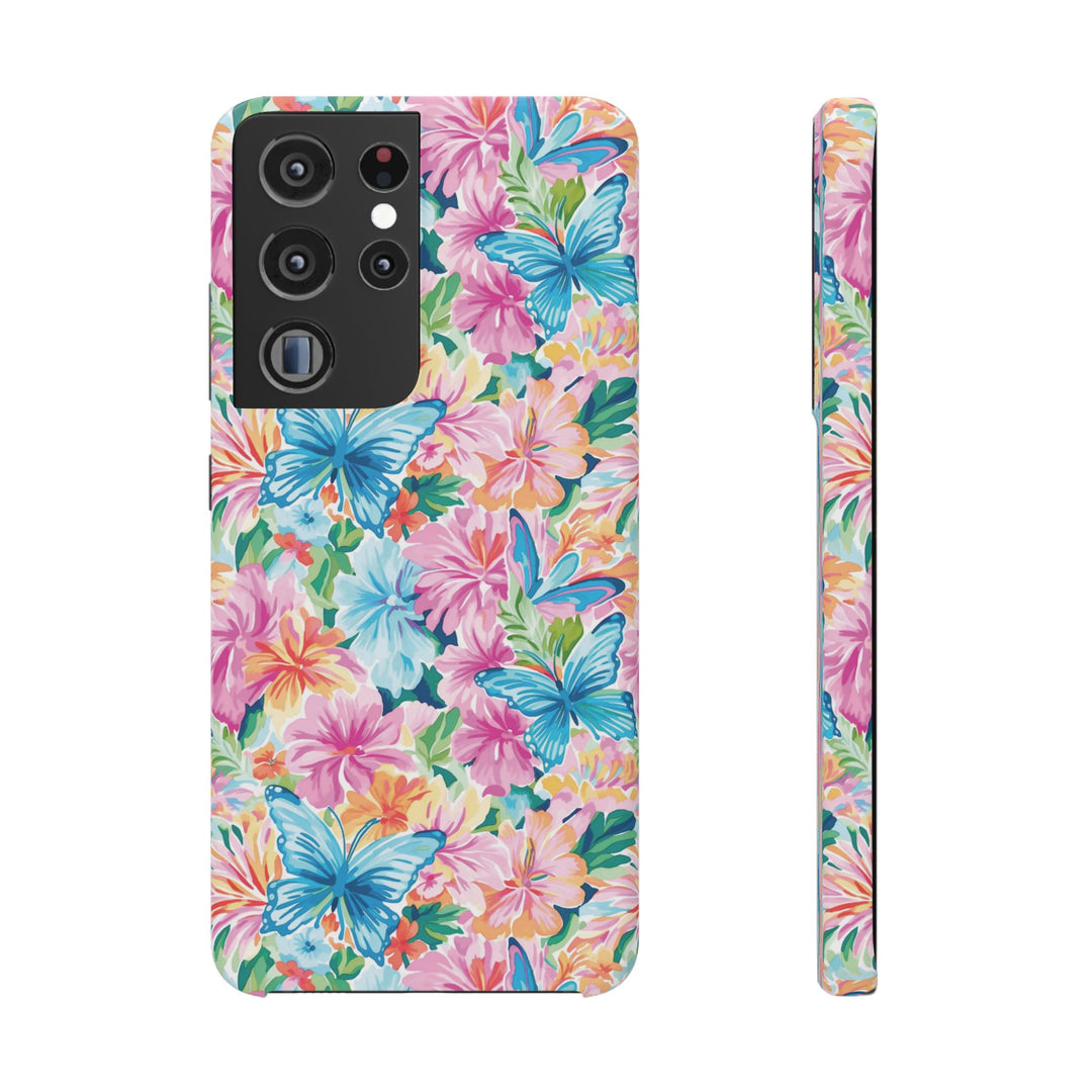Sleek Snap Butterflies Flowers Cute Phone Case for iPhone 16 15 14 13 12 11 X Xs Max Xr Pro Plus Samsung Galaxy S24 S23 S22 S21 S20 Ultra