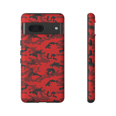 Impact Resistant, Red Camo Camouflage, Cute Phone Cases for Samsung S24, S23, S22, S21, IPhone 15 pro Iphone 14 pro Iphone 13 IPhone 12 Iphone 11