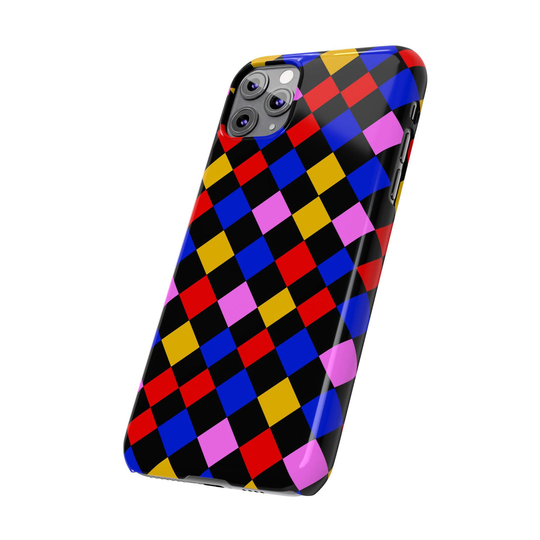Slim Abstract Colorful Checkerboard Cute Phone Case for Iphone 17 - | iPhone 16 Pro Max Case | iPhone 15 Case Iphone 14 13 12 11 Gift for Her - Studio40ParkLane