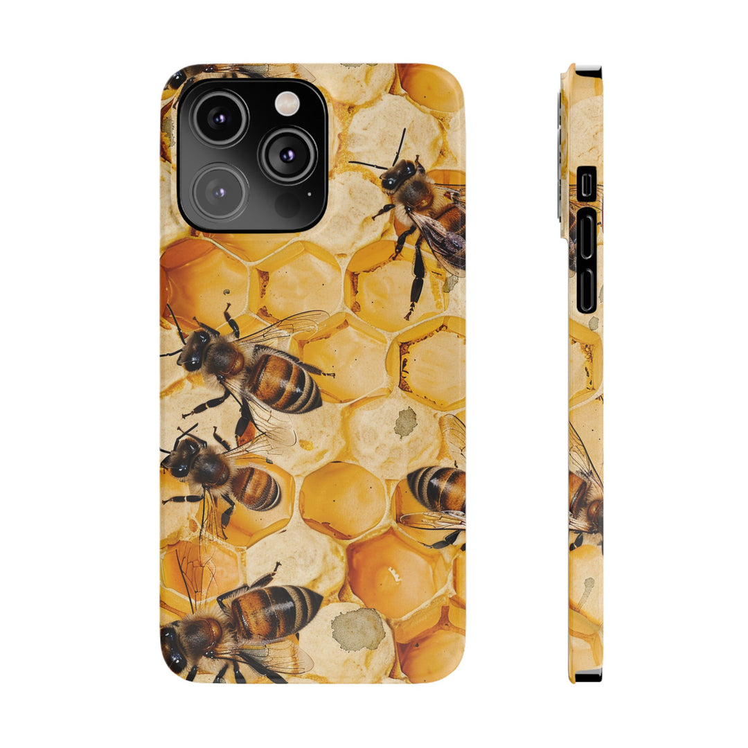 Slim Cute Phone Cases for Iphone - | iPhone 15 Case | iPhone 15 Pro Max Case, Iphone 14 Case, Iphone 14 Pro Max, Iphone 13, Summer Honey Bees - Studio40ParkLane