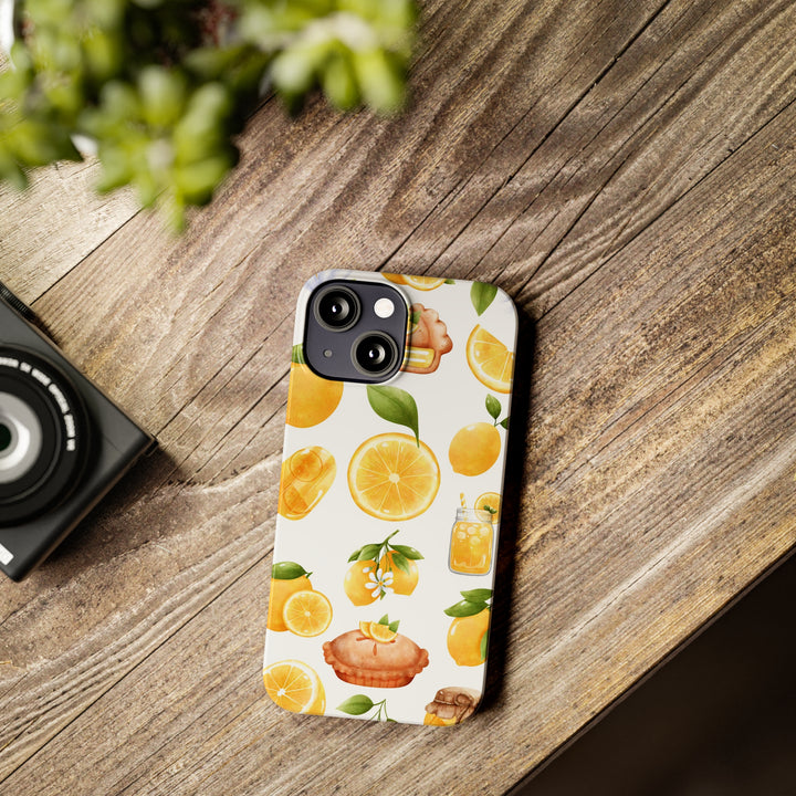 Slim Cute Phone Cases for Iphone - | iPhone 15 Case | iPhone 15 Pro Max Case, Iphone 14 Case, Iphone 14 Pro Max, Iphone 13, Summer Fruit Lemon - Studio40ParkLane