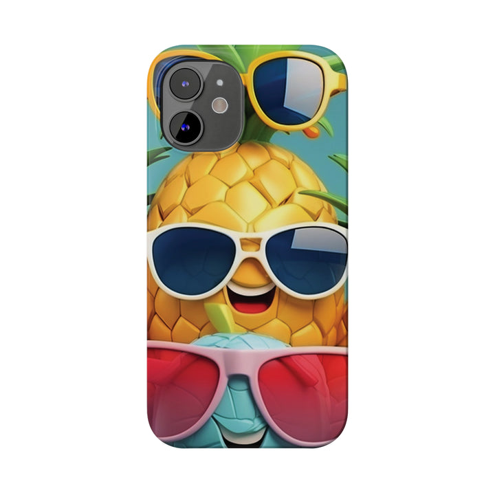 Slim Cute Phone Cases for Iphone - | iPhone 15 Case | iPhone 15 Pro Max Case, Iphone 14 Case, Iphone 14 Pro Max, Iphone 13, Summer Pineapple Fruit - Studio40ParkLane