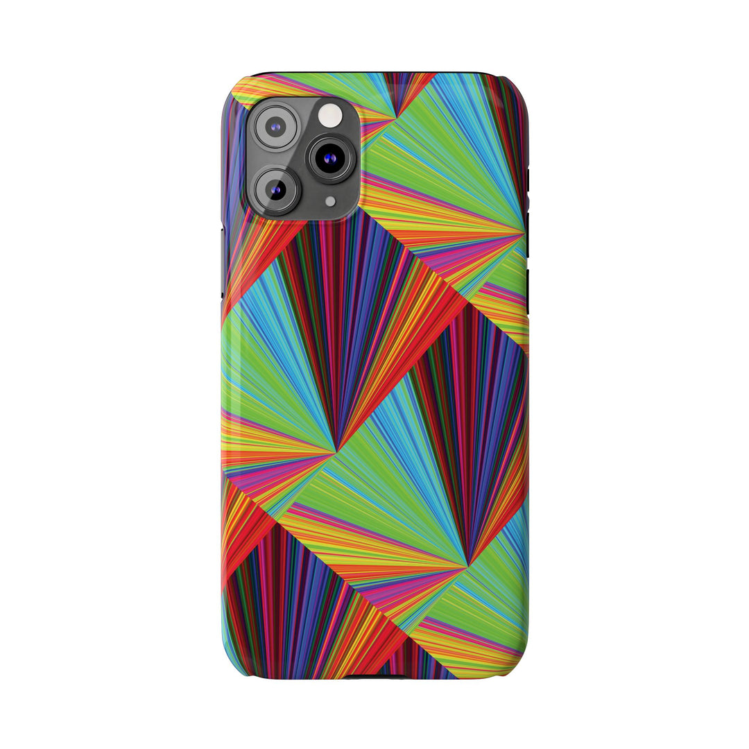 Slim Triangle Kaleidoscope Colors Gift for Her Cute Phone Cases for Iphone 16 Case | iPhone 15 Case | iPhone 15 Pro Max Case, Iphone 14, Iphone 14 Pro Max, Iphone 13, 12, 11, 10, 8,7 - Studio40ParkLane