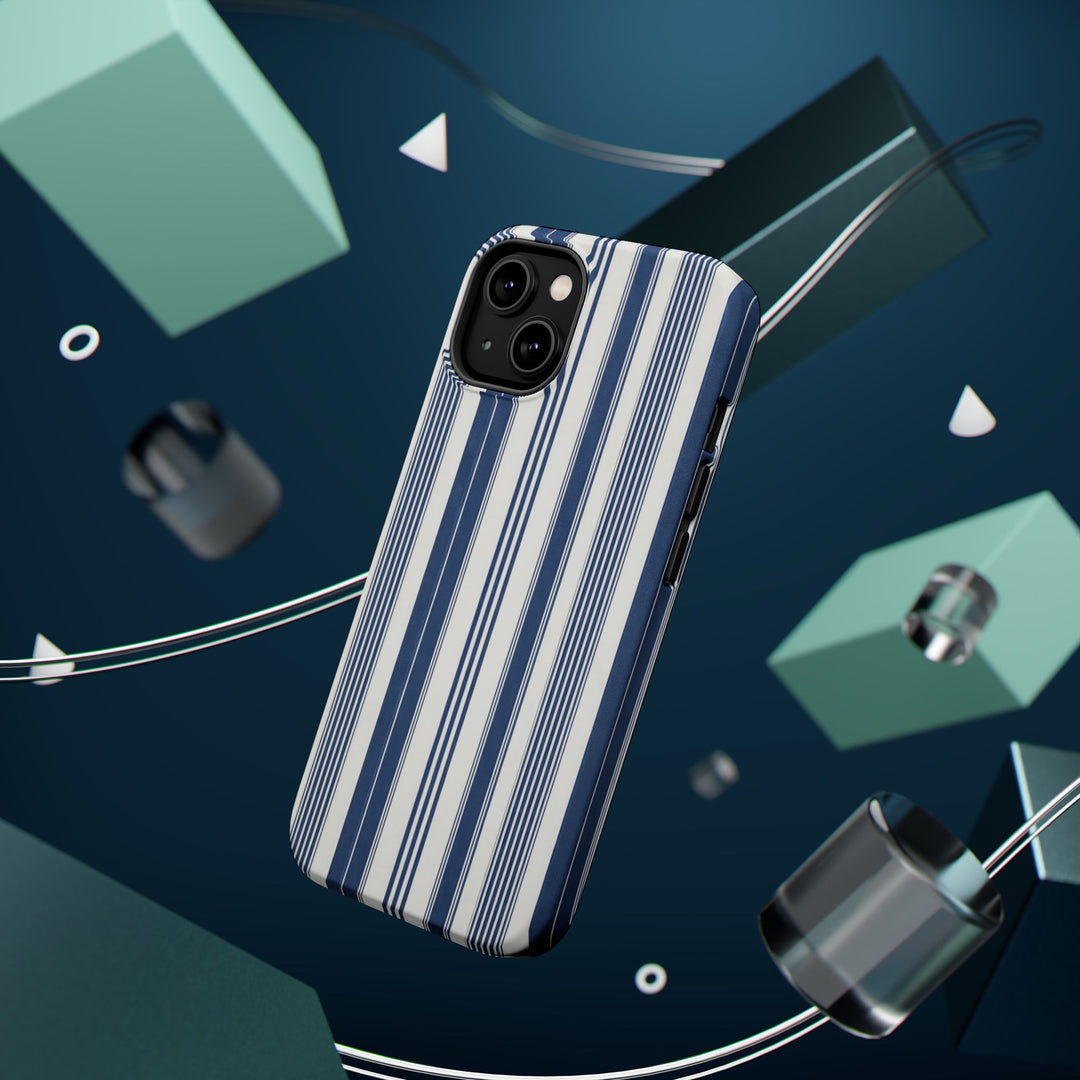 MagSafe Cute Phone Case, Coastal Striped Phone Case for iPhone 17 16 15 14 13 12 Pro Max, Samsung S26 S25 S24 Ultra case - Studio40ParkLane
