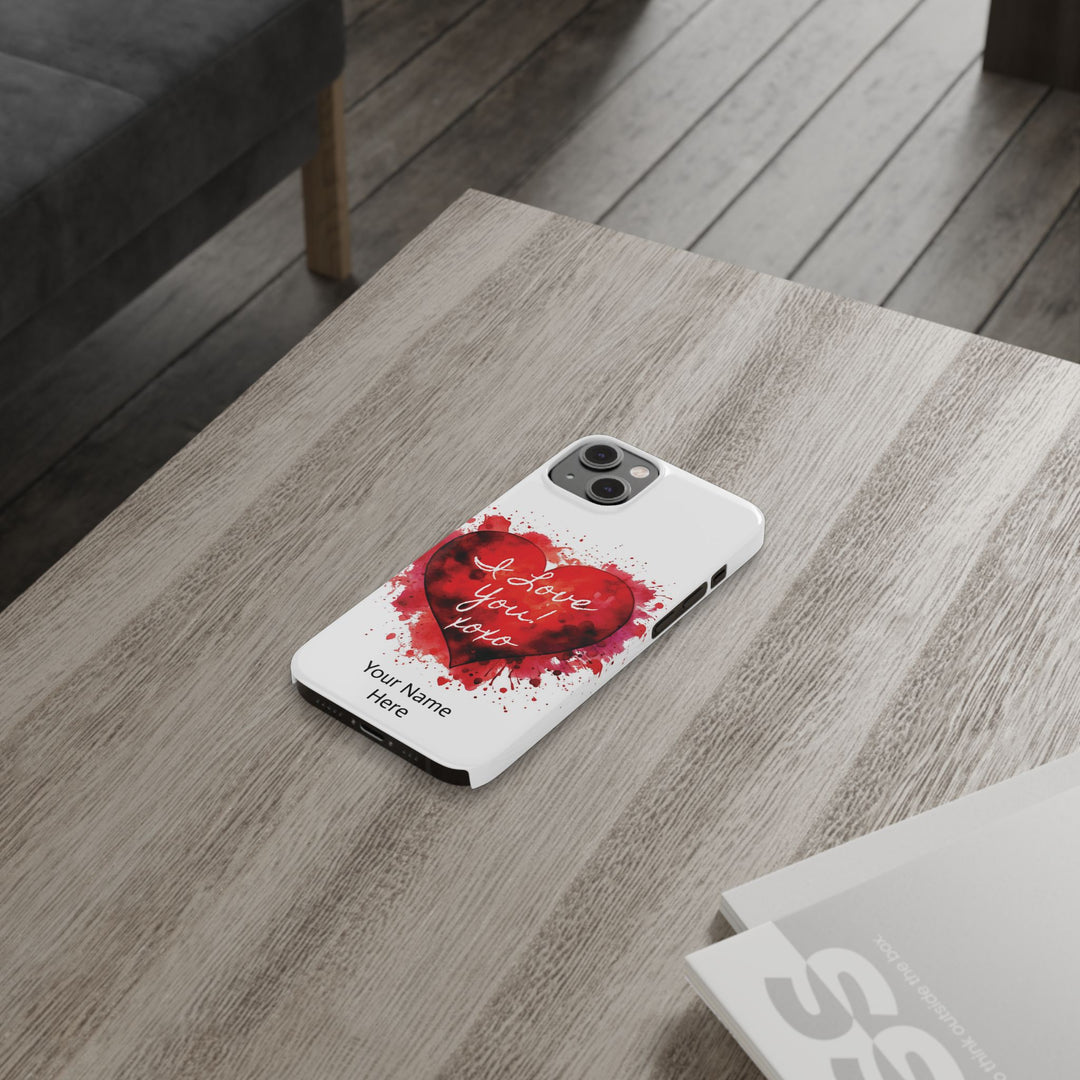 Slim Custom Personalized Valentine Love Gift for Her Cute Phone Cases for Iphone 16 Pro Max | iPhone 15 Case | iPhone 15 Pro Max Case, Iphone 14, 13, 12, 11, 10, 8, 7 - Studio40ParkLane