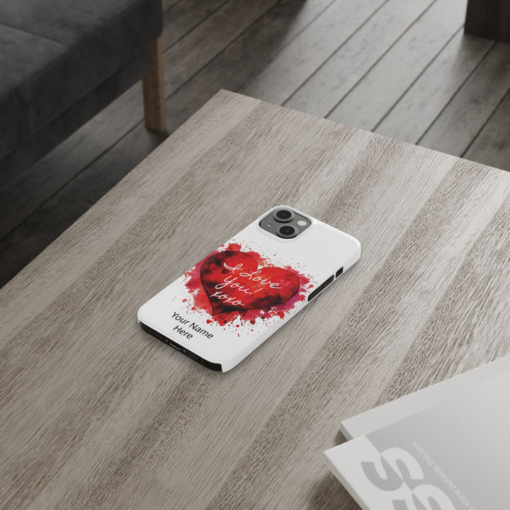 Slim Custom Personalized Valentine Love Gift for Her Cute Phone Cases for Iphone 16 Pro Max | iPhone 15 Case | iPhone 15 Pro Max Case, Iphone 14, 13, 12, 11, 10, 8, 7 - Studio40ParkLane