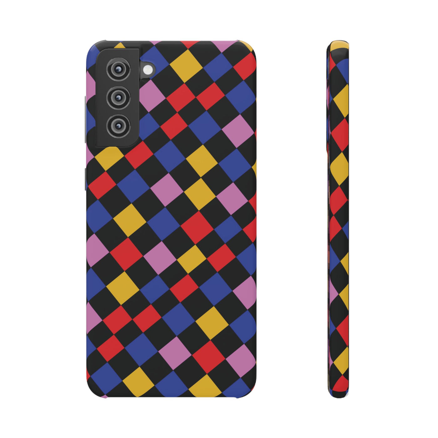 Colorful Checkerboard Cute Phone Case - Sleek Snap - for iPhone 16 15 14 13 12 11 Max Pro Plus Samsung Galaxy S24 S23 S22 S21 S20 Plus Ultra - Studio40ParkLane