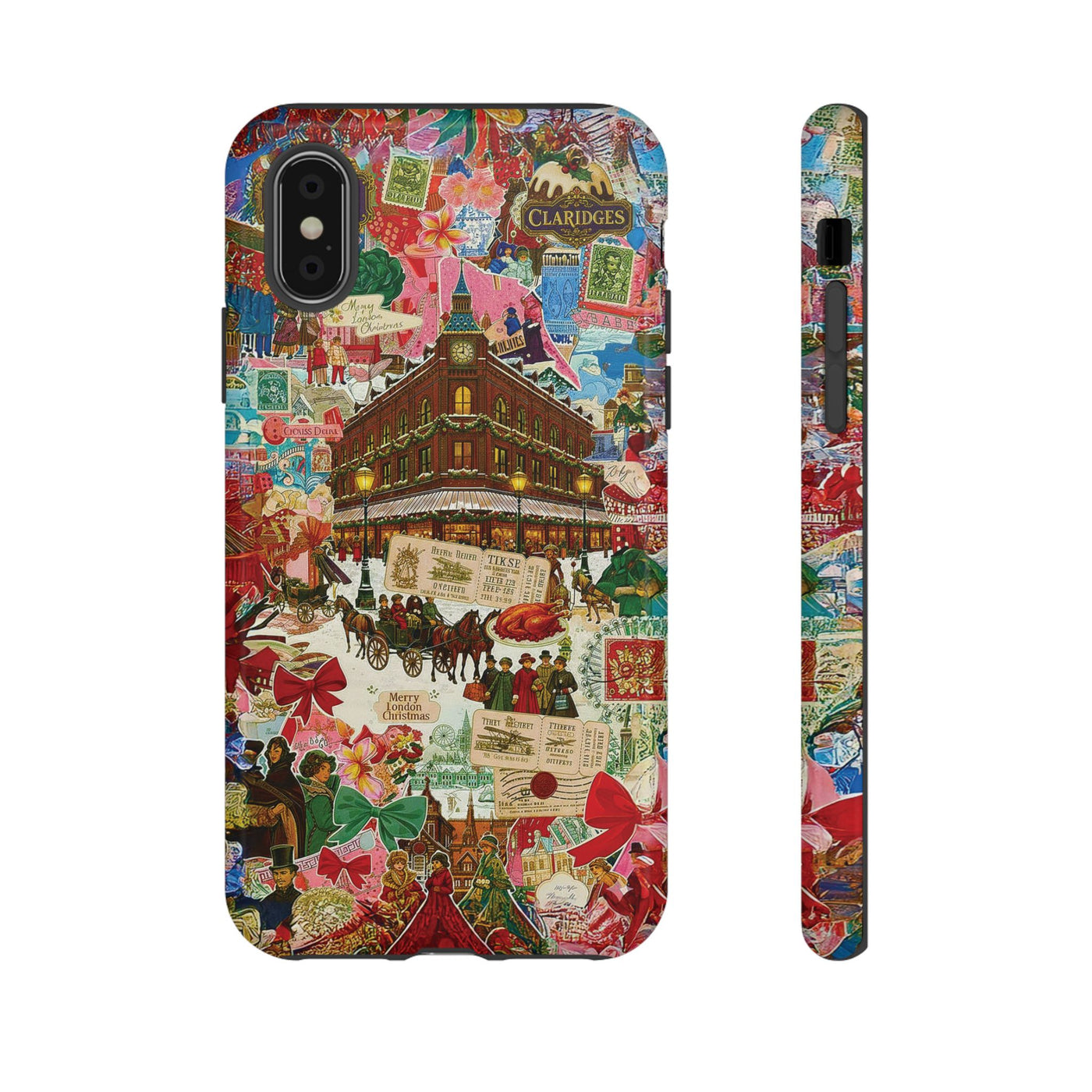 Aesthetic Tough London Coquette Collage Premium Phone Case - For iPhone 17 Pro Max iPhone 16 Pro iPhone 15 Iphone 14 Plus 13 Pro 12 11 10 XR - Studio40ParkLane