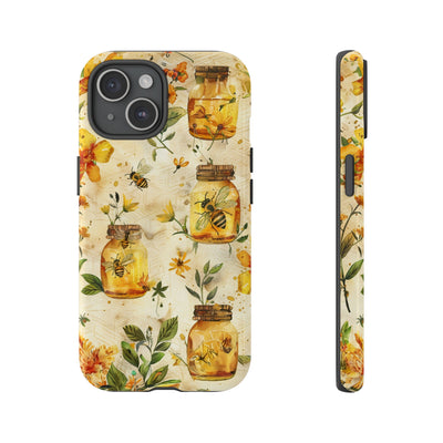 Impact Resistant, Honey Bees, Cute Phone Cases for Samsung S24, S23, S22, S21, IPhone 15 pro Iphone 14 pro Iphone 13 IPhone 12 Iphone 11