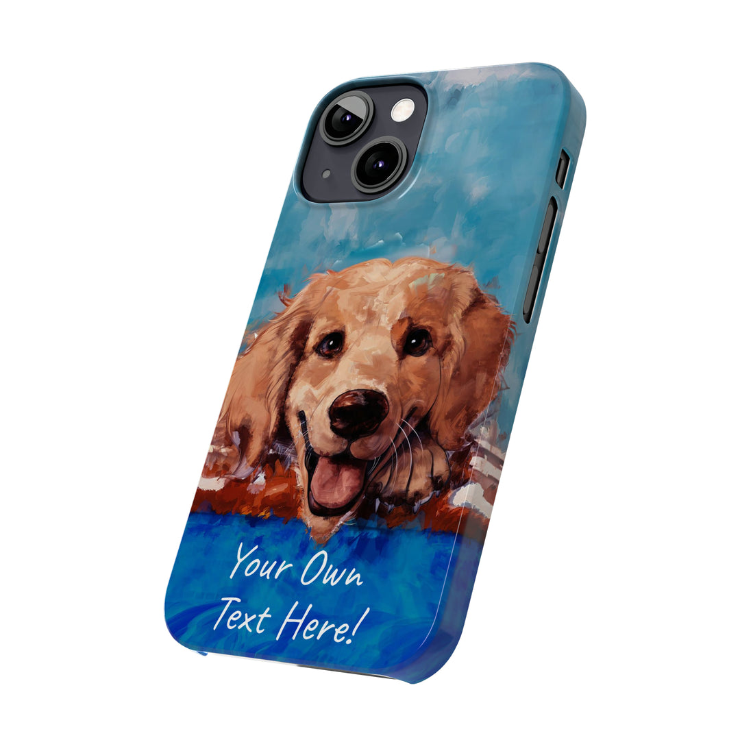 Slim Personalized Cute iPhone Cases - | iPhone 15 Case | iPhone 15 Pro Max Case, Iphone 14 Case, Iphone 14 Pro Max, Iphone 13, Golden Retriever Dog - Studio40ParkLane