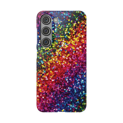 Snap Non-Glitter Muted Color Play on "Faux" Glitter Effect Cute Phone Cases for Samsung and Iphone, 16, 15, 14, S24, S23, S22, S21, S20, Plus and Ultra