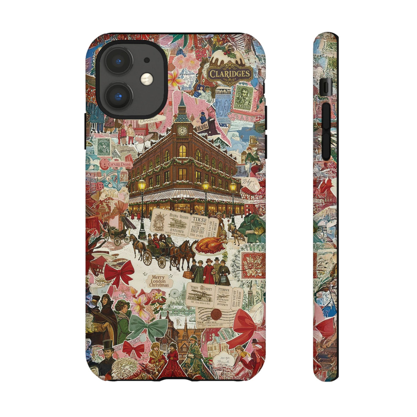 Aesthetic Tough London Coquette Collage Premium Phone Case - For iPhone 17 Pro Max iPhone 16 Pro iPhone 15 Iphone 14 Plus 13 Pro 12 11 10 XR - Studio40ParkLane