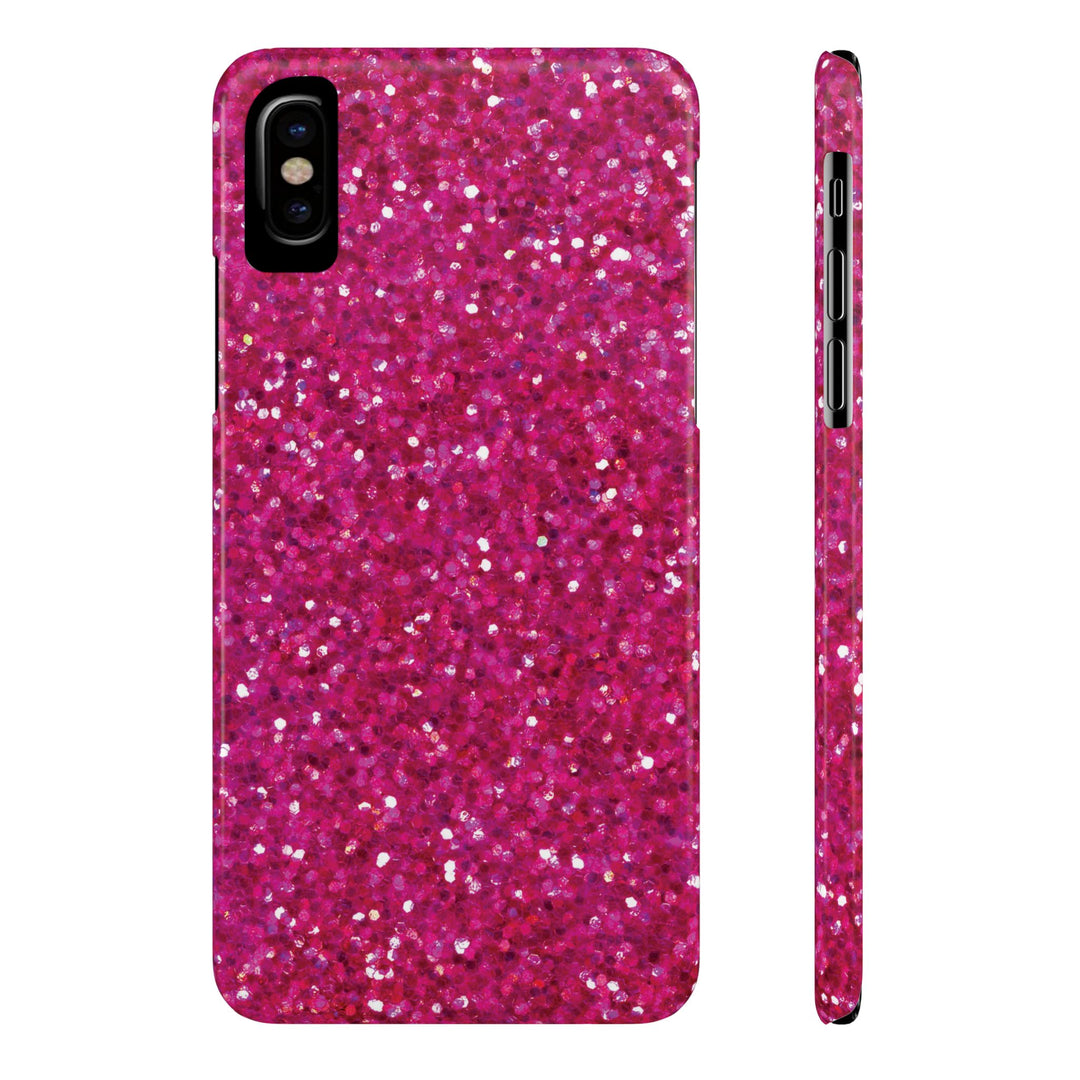 Slim Muted Pink Faux Play on Glitter Effect Cute Phone Cases for Iphone 16 Pro Max | iPhone 15 Case | iPhone 15 Pro Max Case, Iphone 14, Iphone 14 Pro Max, Iphone 13 12 11 8 7 - Studio40ParkLane