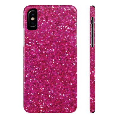 Slim Muted Pink Faux Play on Glitter Effect Cute Phone Cases for Iphone 16 Pro Max | iPhone 15 Case | iPhone 15 Pro Max Case, Iphone 14, Iphone 14 Pro Max, Iphone 13 12 11 8 7