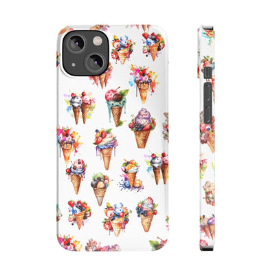 Slim Summer Ice Cream Slim Cute Phone Cases for Iphone  | iPhone 15 Case | iPhone 15 Pro Max Case, Iphone 14, Iphone 14 Pro Max, Iphone 13