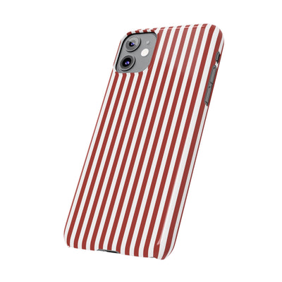 Slim Farmhouse Red Striped Cute Phone Case for Iphone 16 - | iPhone 15 Pro Max Case | iPhone 14 Case Iphone 13 12 11 10 9 8 7 Gift for Her - Studio40ParkLane