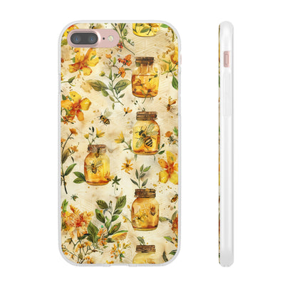 Cute Flexi Phone Cases, Honey Bees Yellow, Compatible with Samsung Galaxy S23, Samsung S22, Samsung S21, Samsung S20, Galaxy S20 Ultra