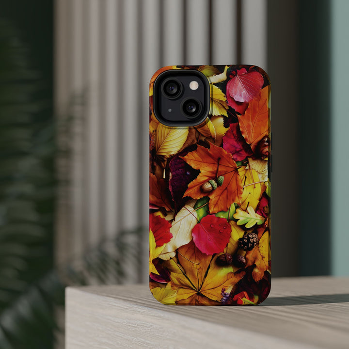 Aesthetic Tough Fall Leaves Foliage Premium Phone Case - For iPhone 17 Pro Max iPhone 16 Pro iPhone 15 Iphone 14 Plus 13 Pro 12 11 10 XR - Studio40ParkLane