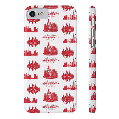 New York Skyline Red Collage Coquette Gift for Her Cute Phone Cases for Iphone 16 Pro Max | iPhone 15 Case | iPhone 15 Pro Max Case, Iphone 14, Iphone 14 Pro Max, Iphone 13 12 11 8 7