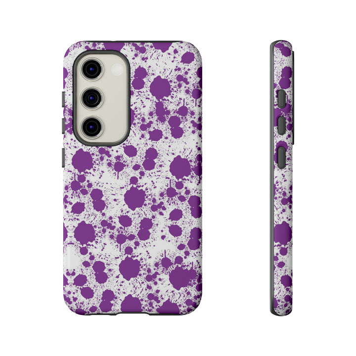 Cool Phone Case | Aesthetic Phone Case | Paint Splash Purple | For Samsung Galaxy S23, S22, S21, S20 | Luxury Double Layer | Cute - Studio40ParkLane