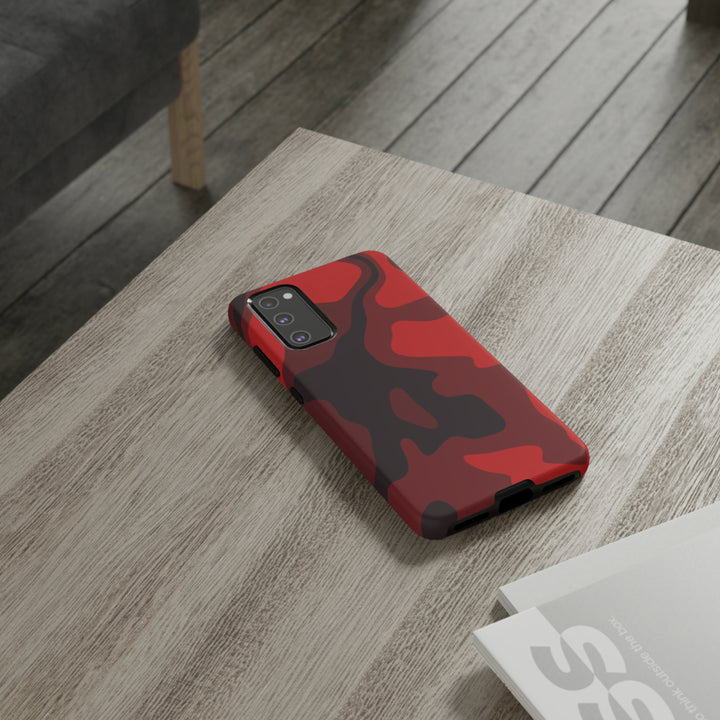 Cute Phone Case | Cool Camouflage Red Black Samsung Phone Case | Galaxy S23 Case, S22 Case, S21, S20 | 2 Layered Case - Studio40ParkLane