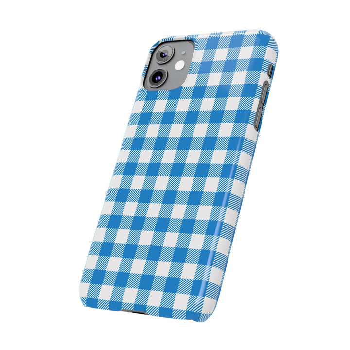Slim Blue Gingham Gift for Her Cute Phone Cases for Iphone 16 Pro Max | iPhone 15 Case | iPhone 15 Pro Max Case, Iphone 14, 13, 12, 11, 10, 8, 7 - Studio40ParkLane