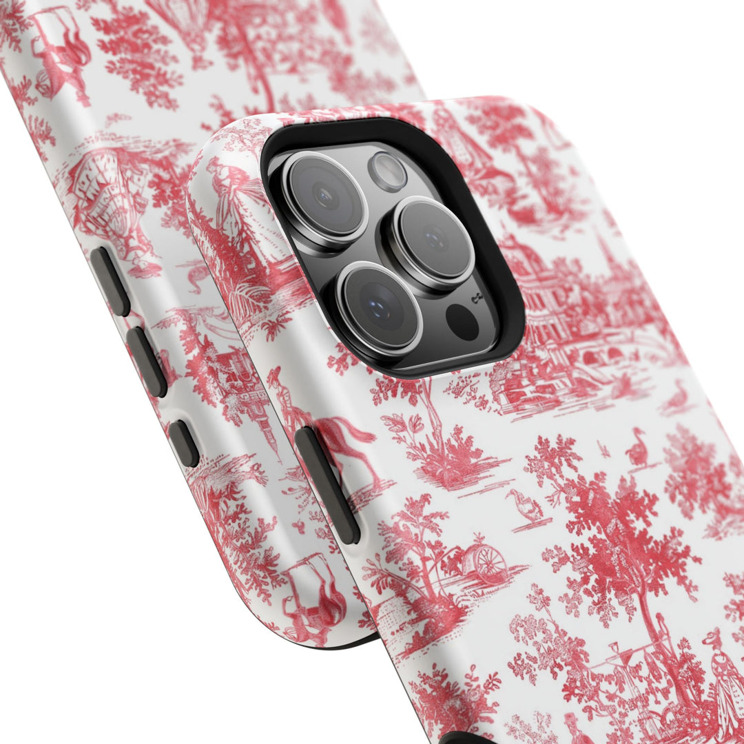 Magsafe French Toile Personalized Initial Custom Gift for Her Cute Phone Cases for Iphone 16 Pro Max | iPhone 15 Case | iPhone 15 Pro Max Case, Iphone 14, 13, 12, 11, 10, 8, 7 - Studio40ParkLane