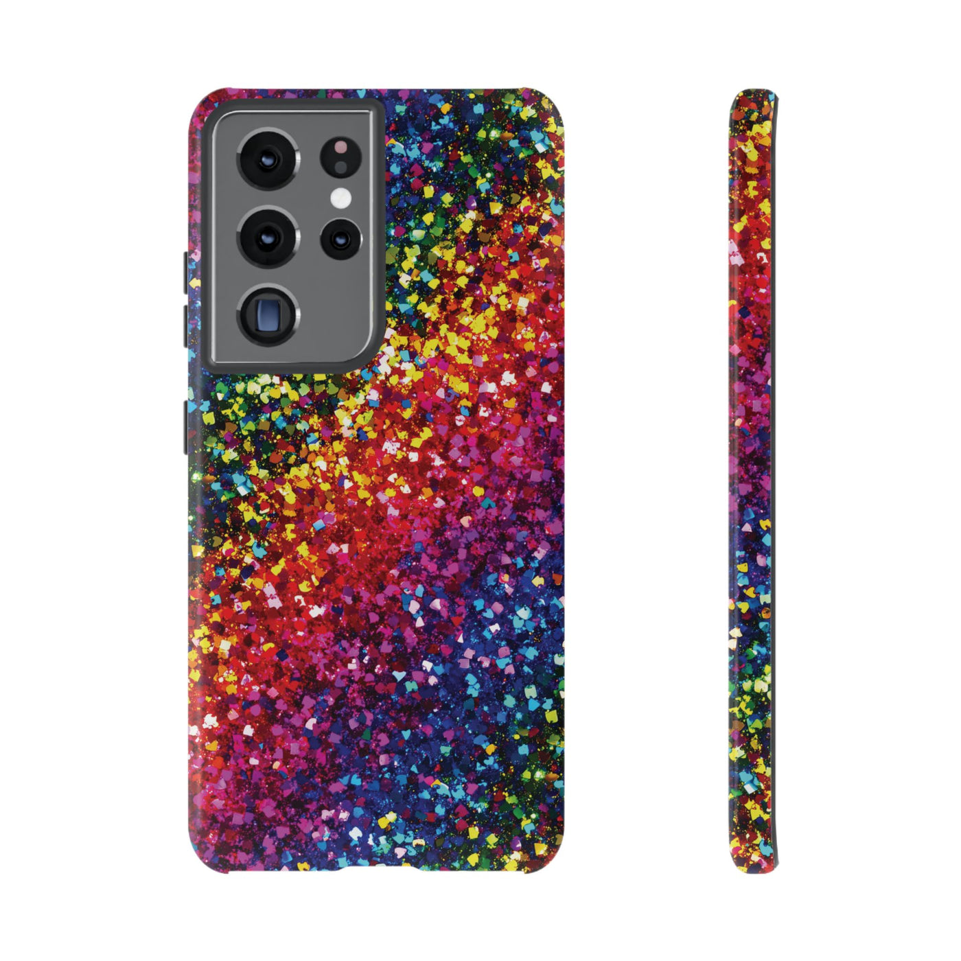 Faux Chic Play on Glitter Effect Cute Phone Case, for IPhone 16 pro Max | Iphone 15, Iphone 14, IPhone 13 Case, 11 8 7, Samsung Galaxy S24, S23, S22, S21, 2 Layer Protection