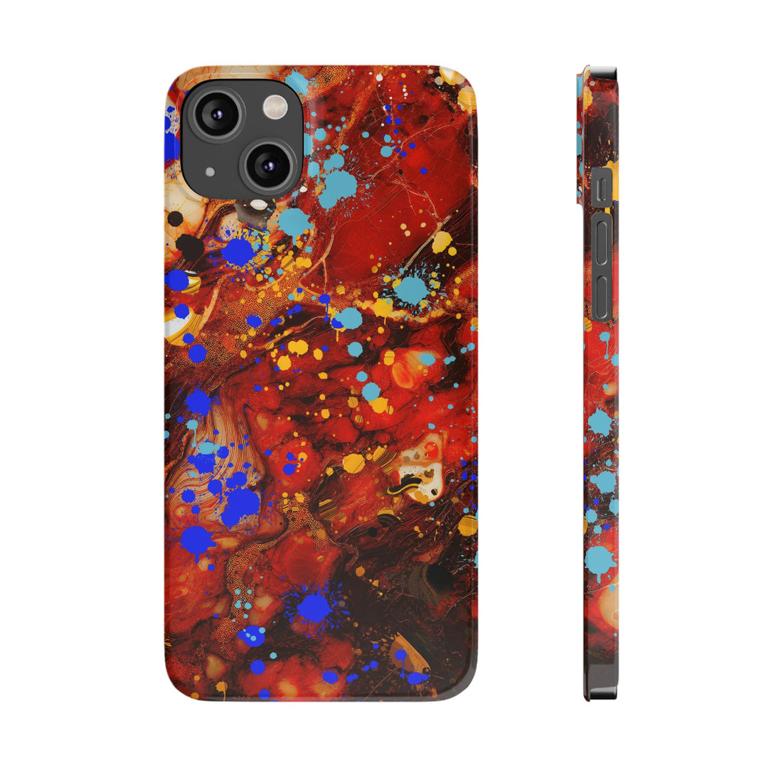 Slim Cute Phone Cases for Iphone - | iPhone 15 Case | iPhone 15 Pro Max Case, Iphone 14 Case, Iphone 14 Pro Max, Iphone 13, Fall Marble Paint Splash - Studio40ParkLane