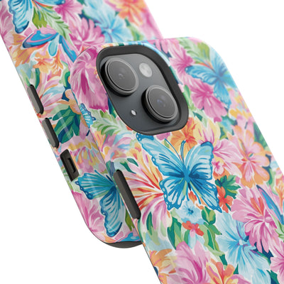 Butterflies Flowers Magsafe Cute Phone Case for Iphone Gift for Her, iPhone 16 Case iPhone 15 Pro Max Case, Iphone 14, Iphone 14 Pro Max, 13, 12